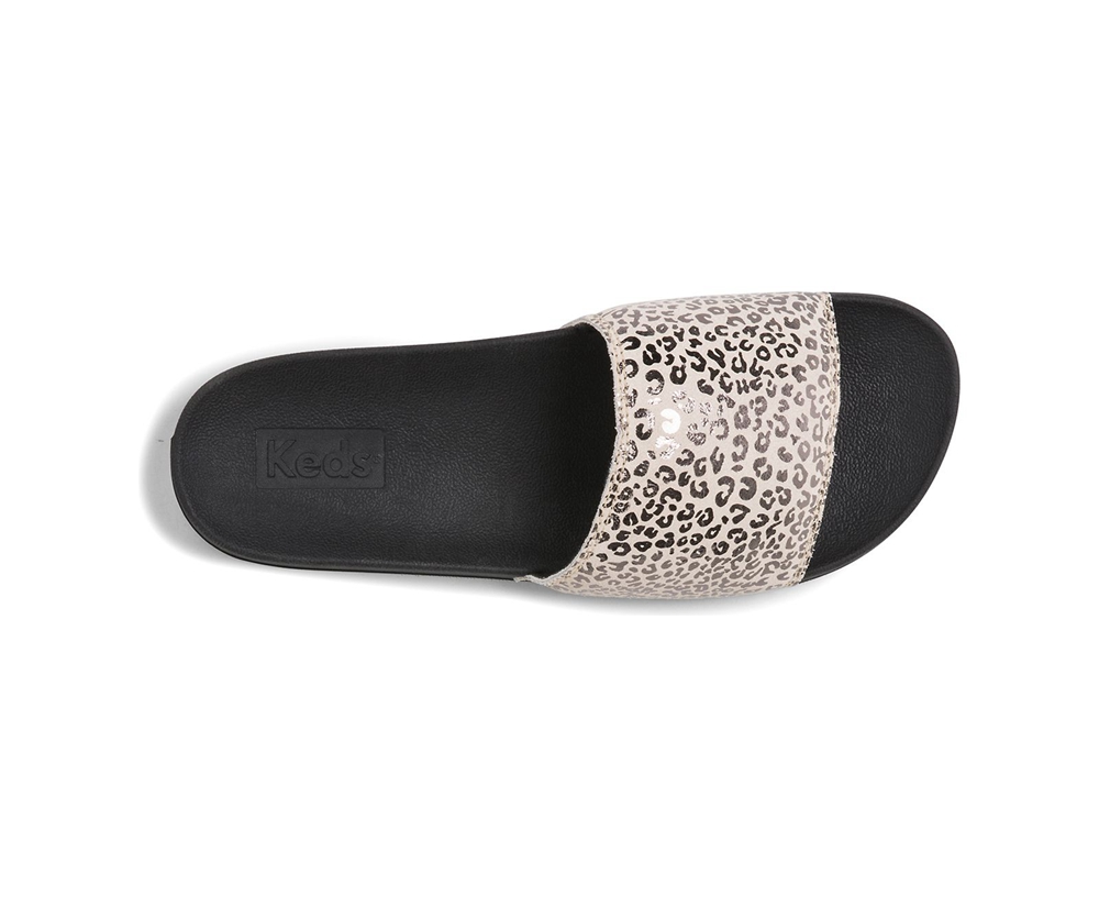 Keds Sandalen Damen Schwarz/Gold - Bliss Ii Leder Leopard - ZHK-309752